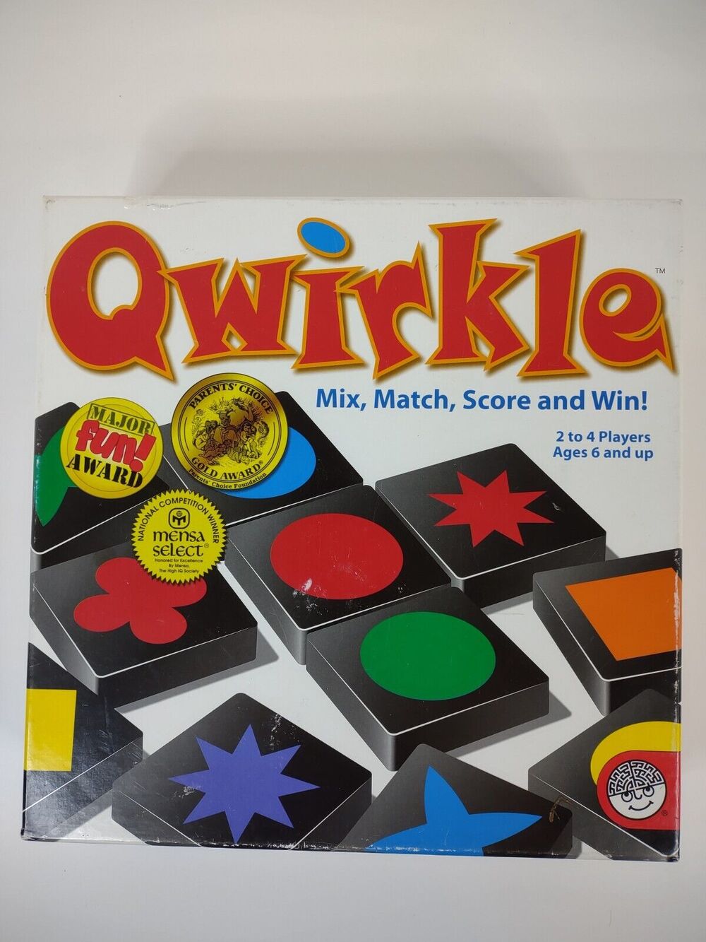 Qwirkle Wooden Tiles Puzzle Strategy Mensa Award 4 Player Complete EUC *